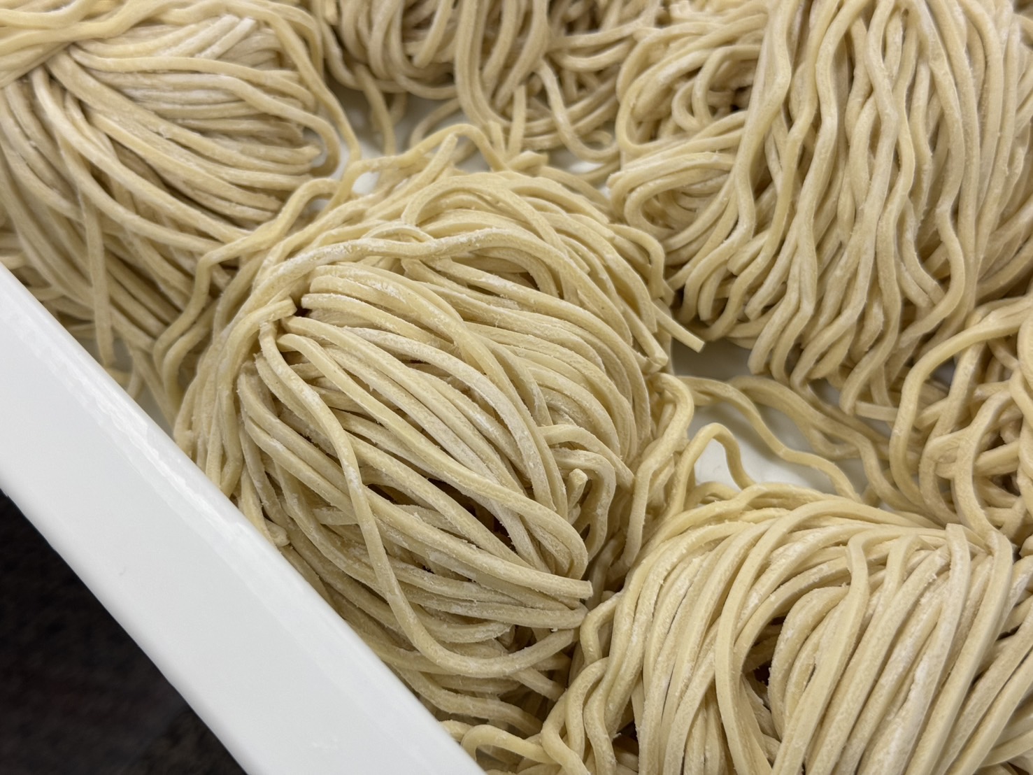 Fresh ramen noodle nests